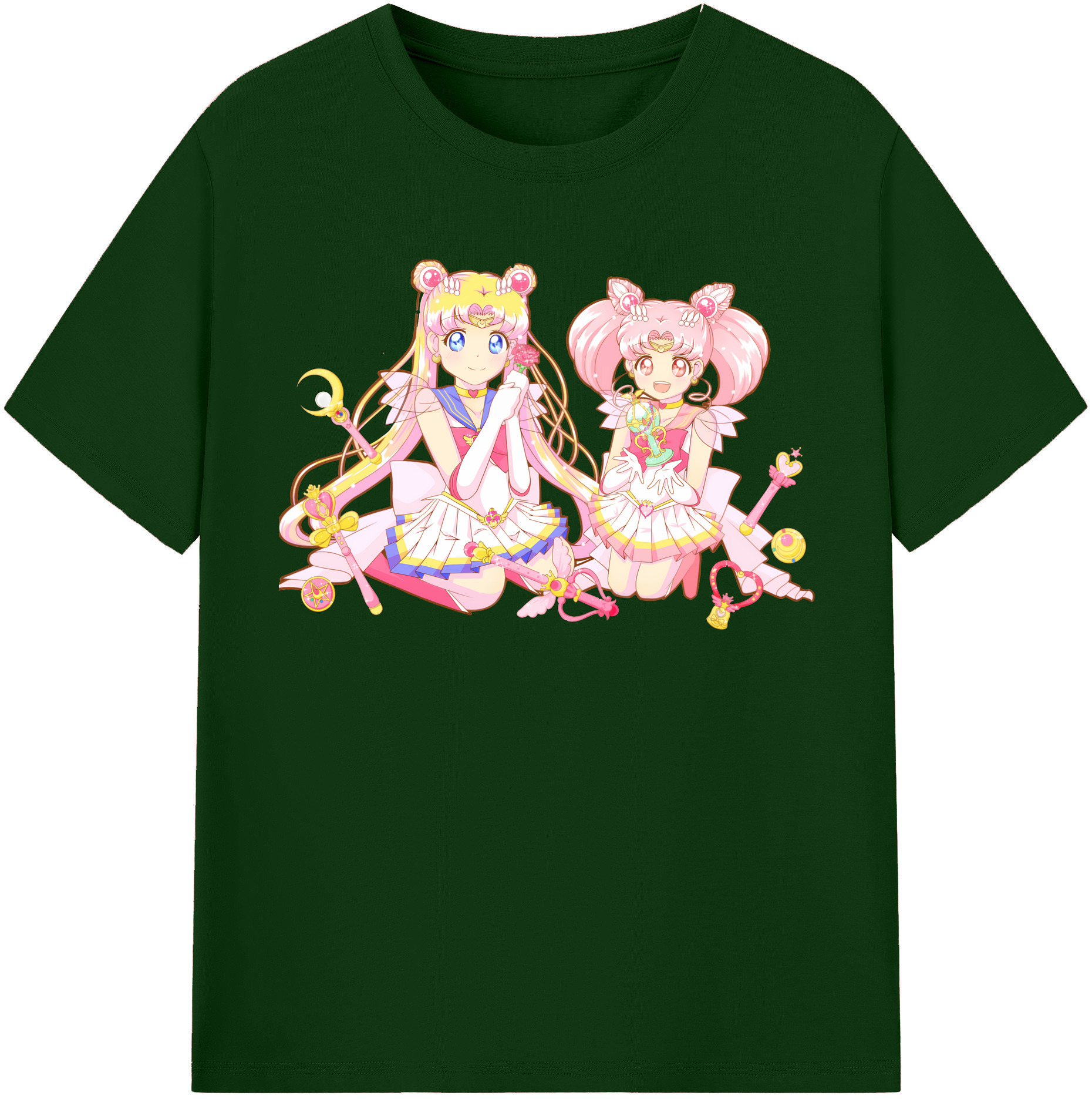 （画像用） 美少女戦士セーラームーン 月野 うさぎ つきの うさぎ Sailor Moon Tsukino Usagi 綿100％半袖Tシャツ（フロントプリント）